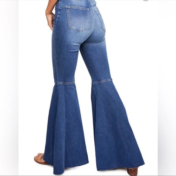 FREE PEOPLE just float on flare‎ jeans Jericho blue size 25 - Picture 3 of 5